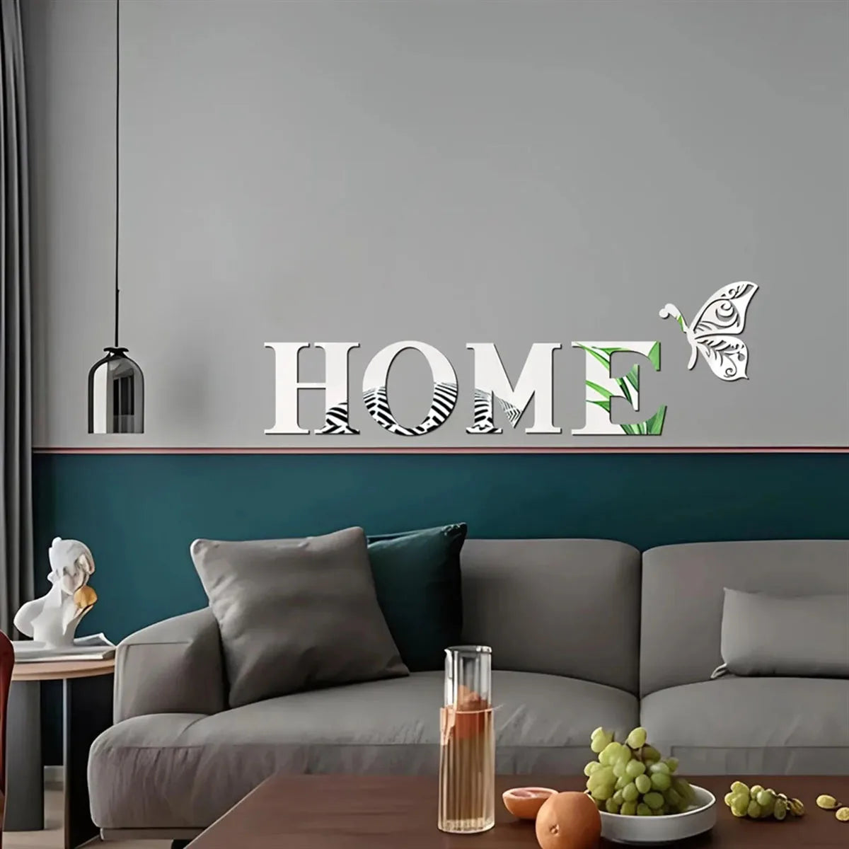 3D Mirror Home Logo Sticker