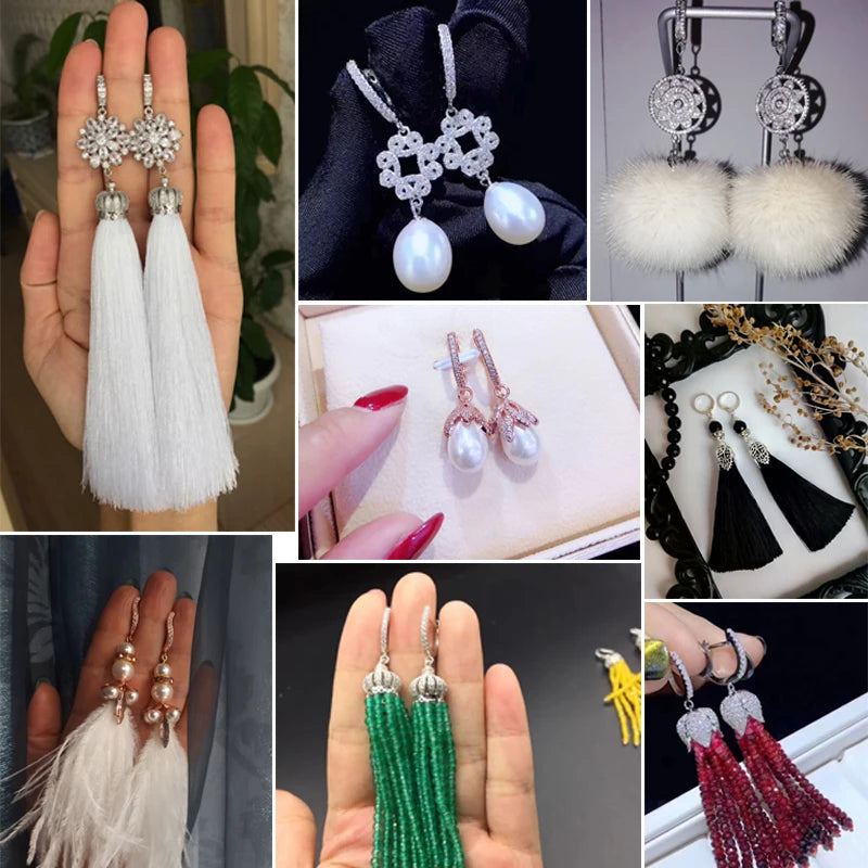 Handmade Earring Hooks – Dangle Accessories for DIY Jewelry Making & Fashion Earrings