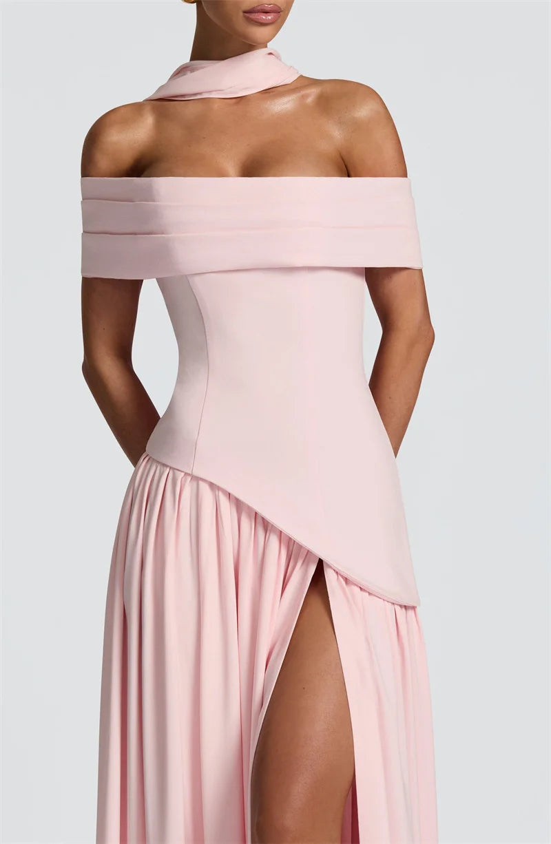 Off-Shoulder Evening Gown