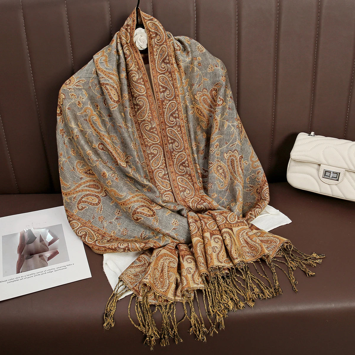 Luxury Brand Autumn Cashmere Pashmina Shawl – Warm Winter Printed Wrap & Cotton Scarf 2025