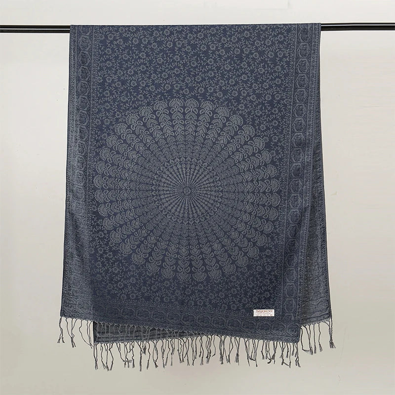 2025 Luxury Thick Cashmere Scarf for Women – Printed Pashmina Wrap, Travel Poncho & Warm Winter Shawl