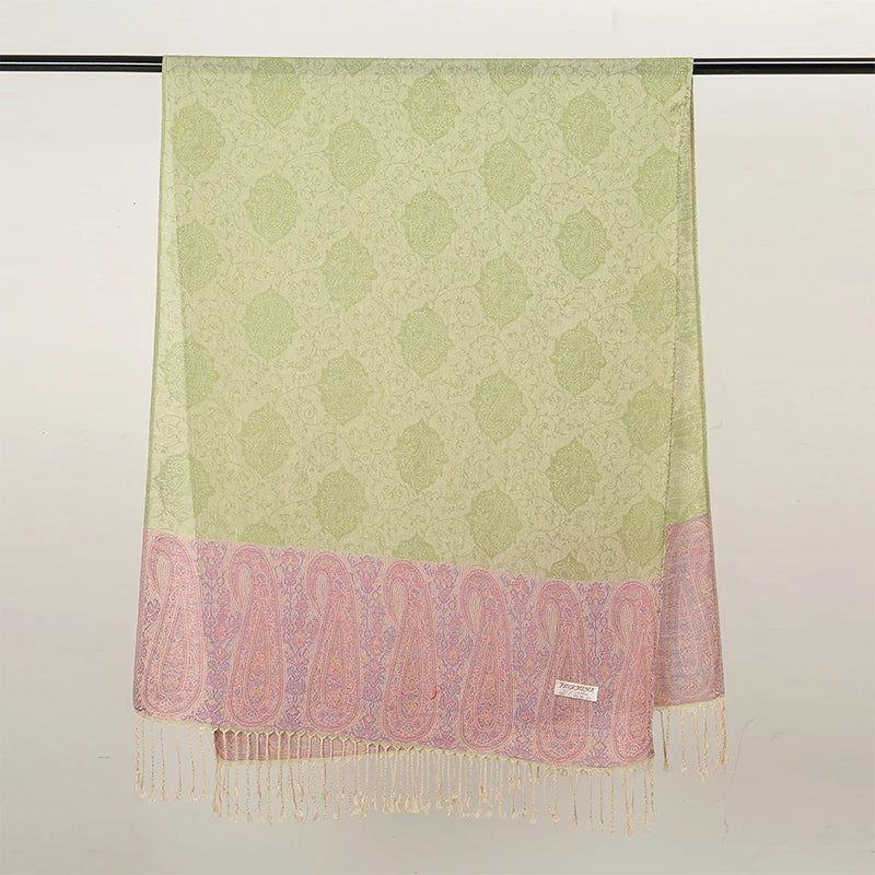 2025 Luxury Thick Cashmere Scarf for Women – Printed Pashmina Wrap, Travel Poncho & Warm Winter Shawl