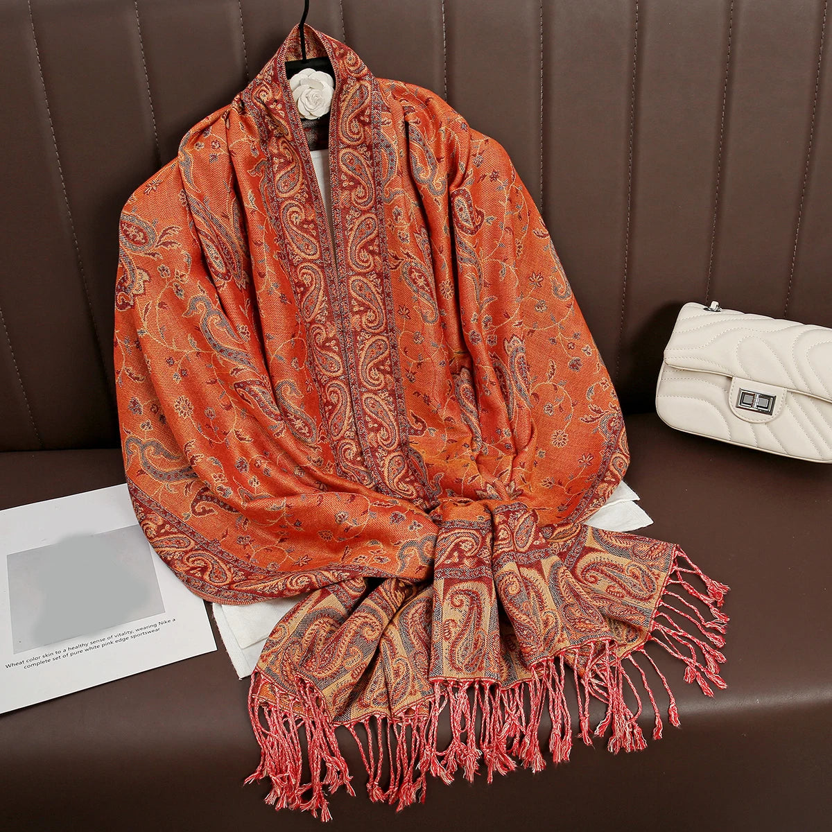 Tassel Blanket Design Thick Pashmina – New Winter Warm Shawl Wrap & Cashmere Scarf for Women 2025