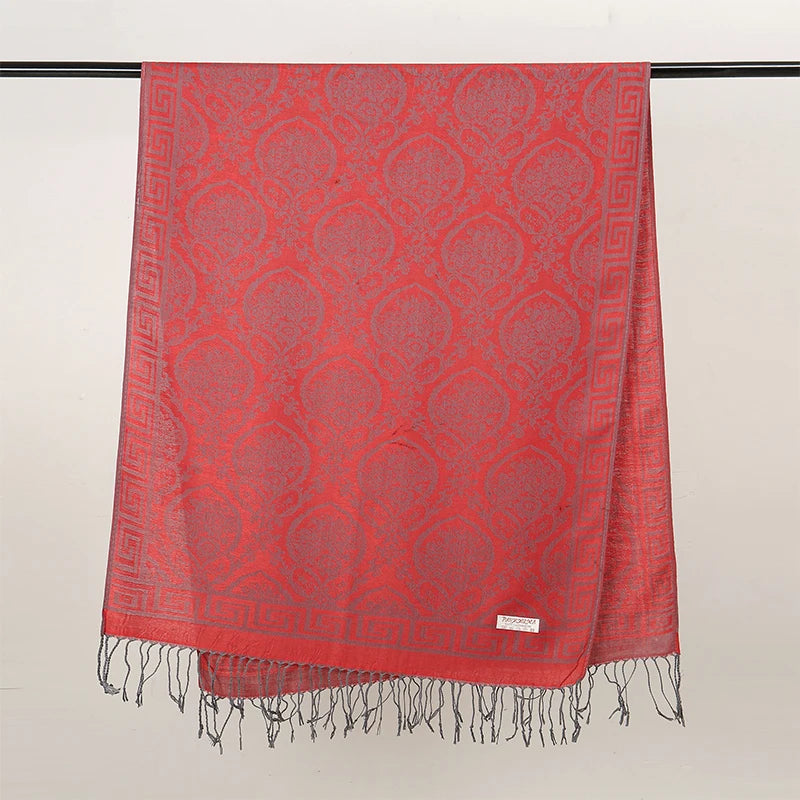 2025 Luxury Thick Cashmere Scarf for Women – Printed Pashmina Wrap, Travel Poncho & Warm Winter Shawl