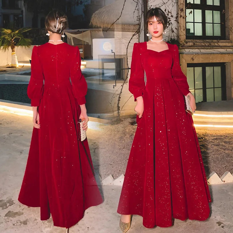 Red Elegant Fish Tail Dress