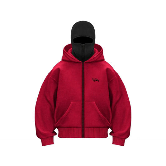 Y2K Vintage Oversized Zip-Up Hoodie – Gothic Streetwear for Men & Women – F.A. Mirage
