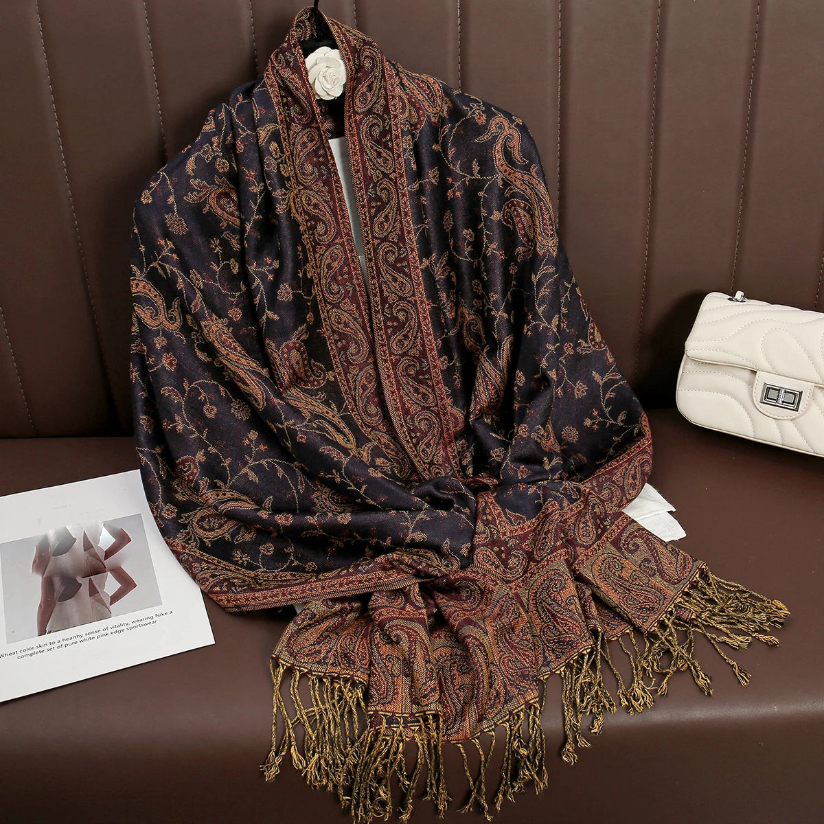 Luxury Brand Autumn Cashmere Pashmina Shawl – Warm Winter Printed Wrap & Cotton Scarf 2025