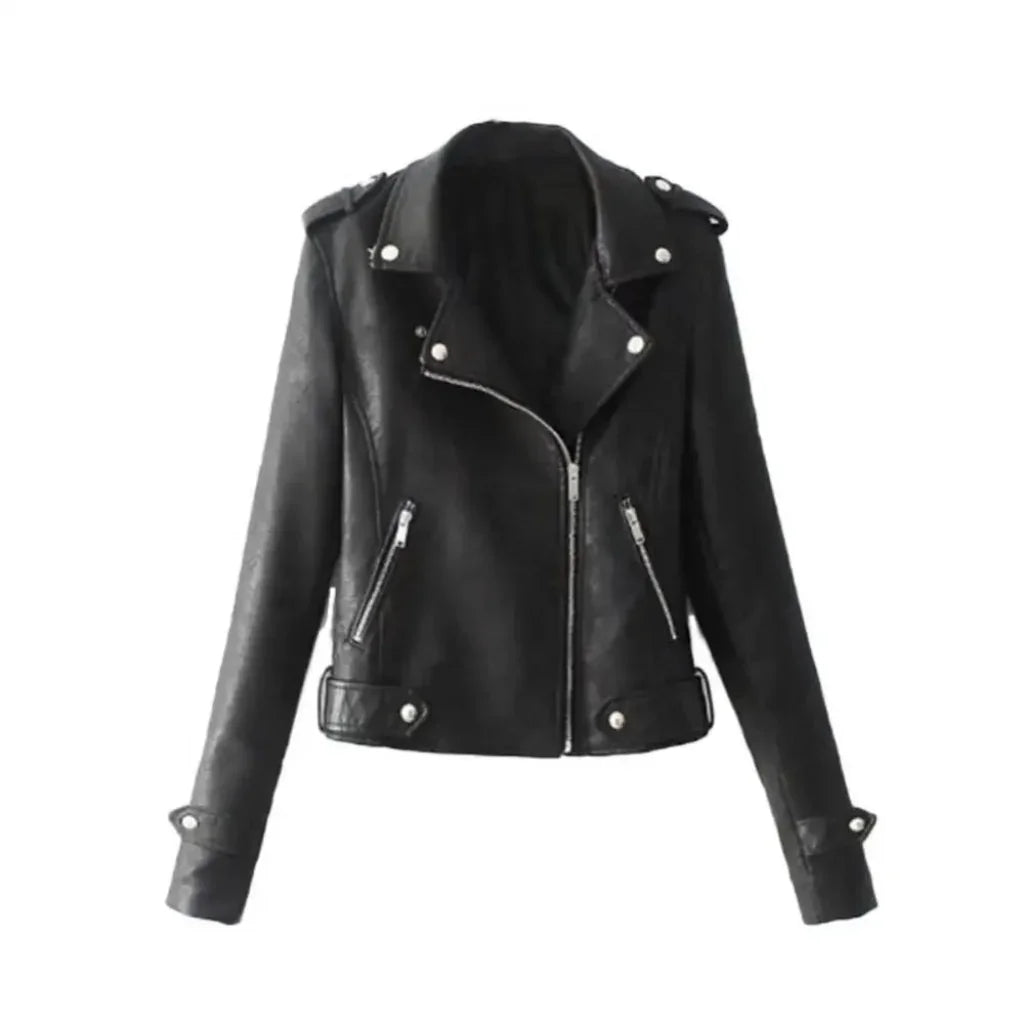 Premium Chic Faux Leather Jacket