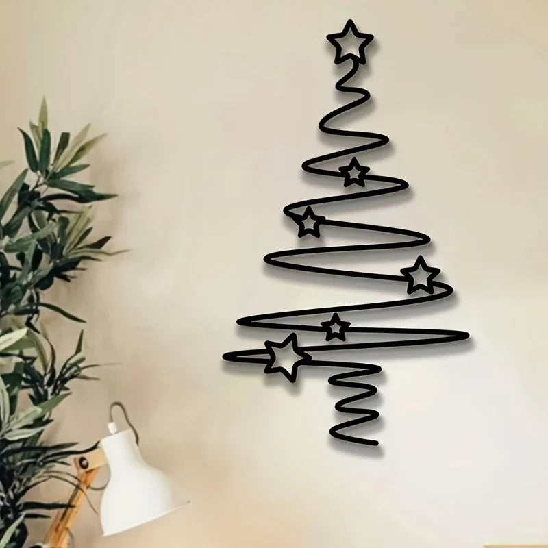 Luxury Black Christmas Tree Art