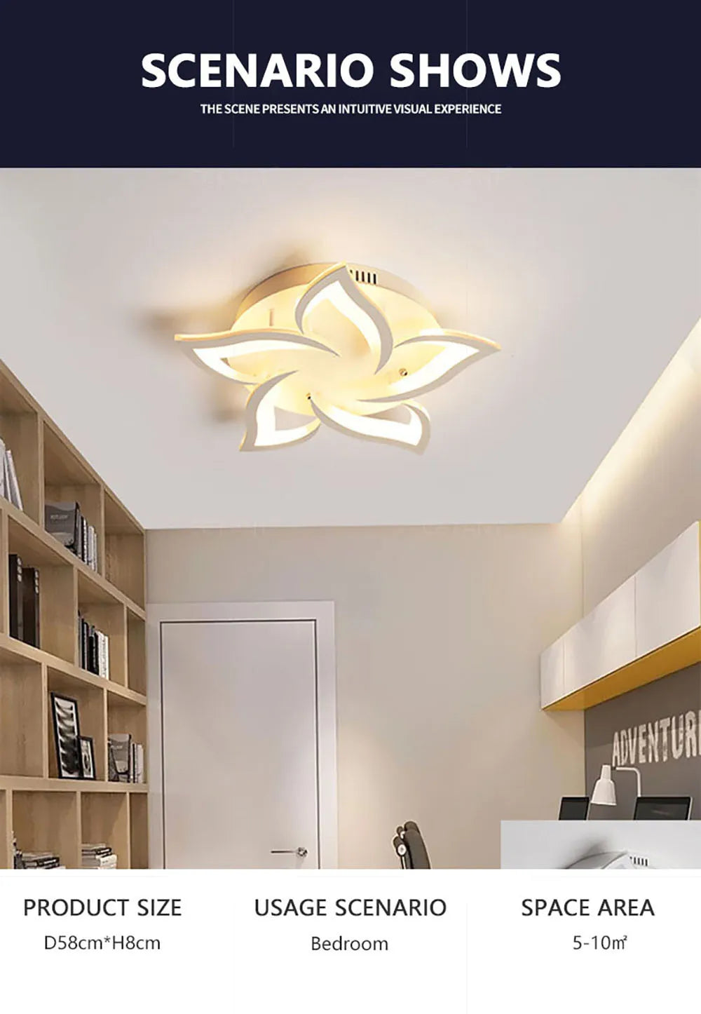Modern LED Windmill Ceiling Light