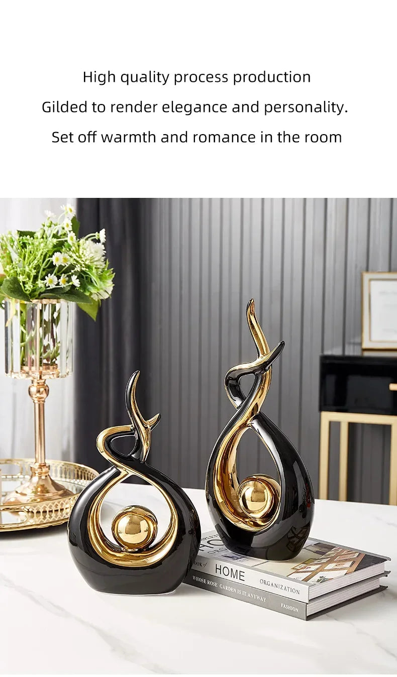 Nordic Ceramic Home Decor Figurines