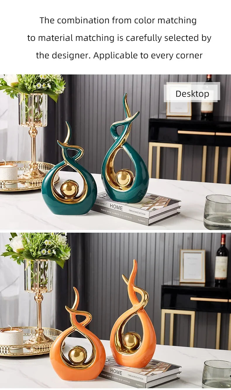 Nordic Ceramic Home Decor Figurines
