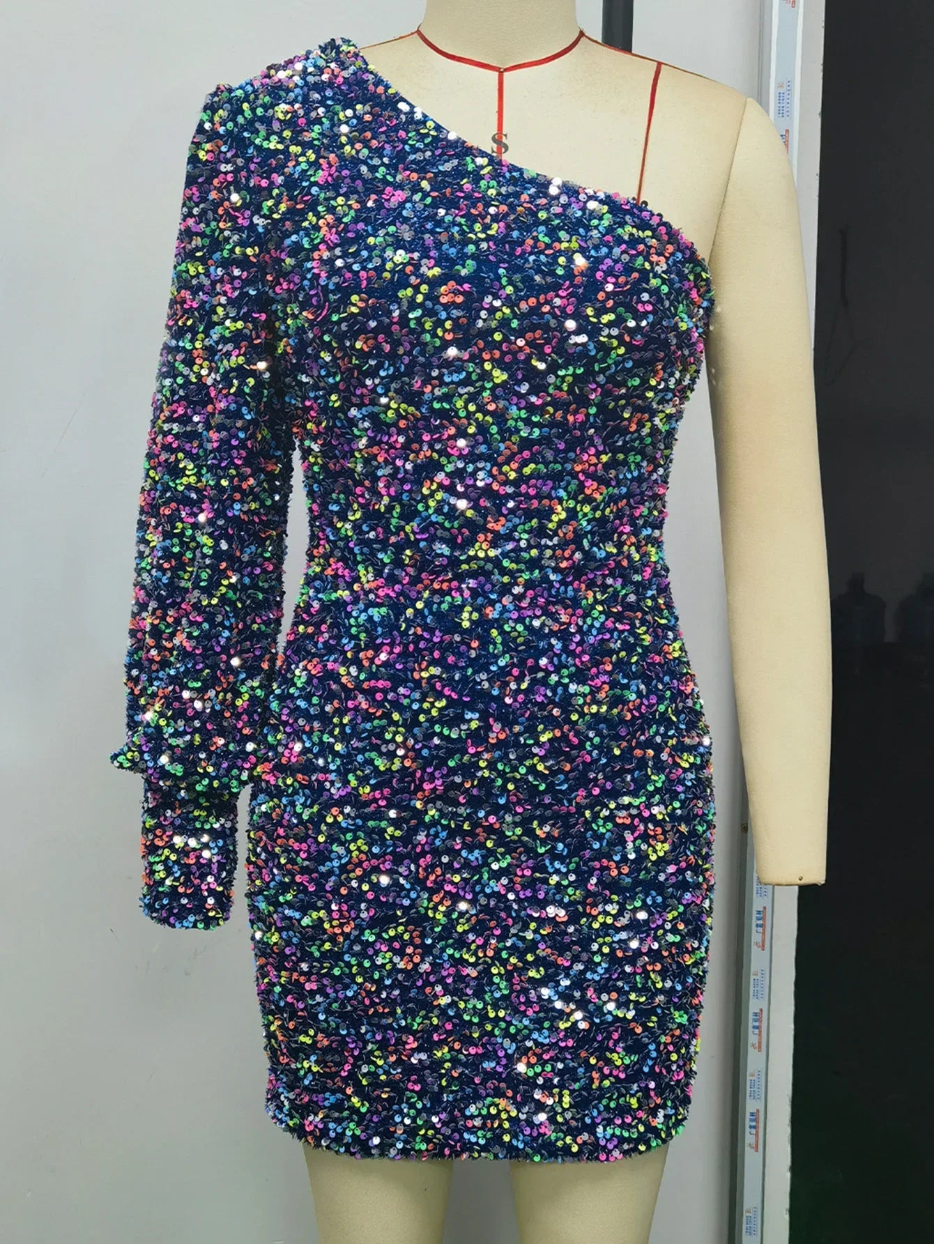 Sequin Long Sleeve Party Dress