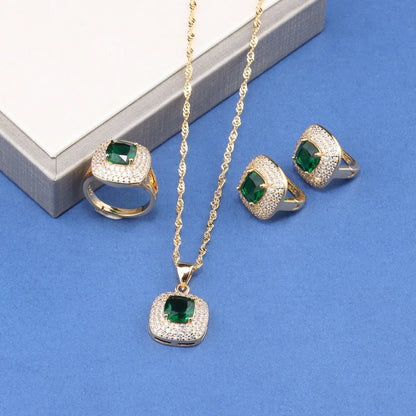 18K Gold Bridal Jewelry Set