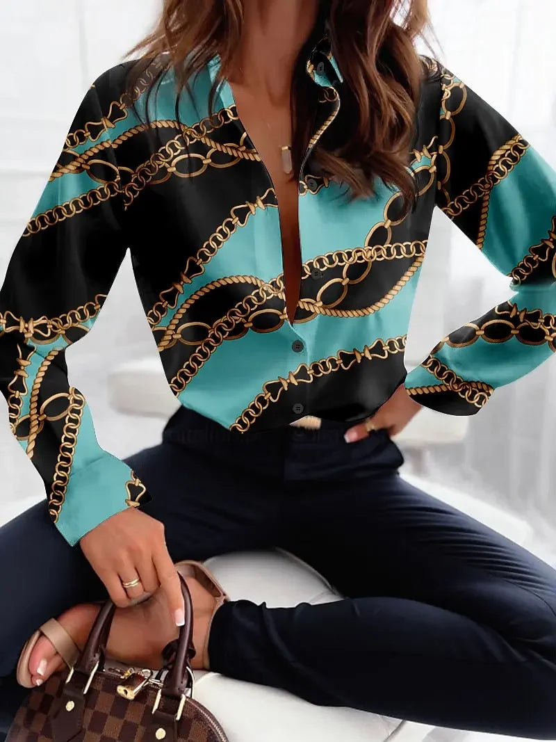 3D Chain Print Luxury Shirt