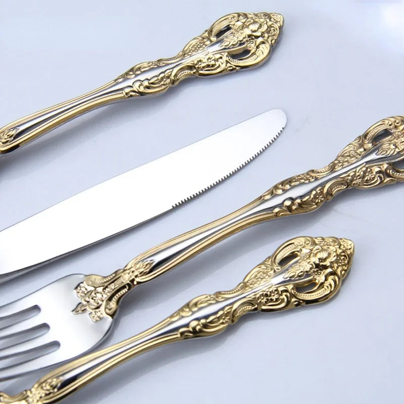 5-Piece Retro Stainless Cutlery Set
