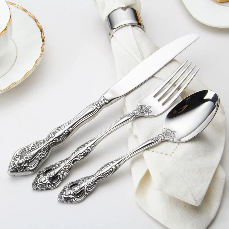 5-Piece Retro Stainless Cutlery Set