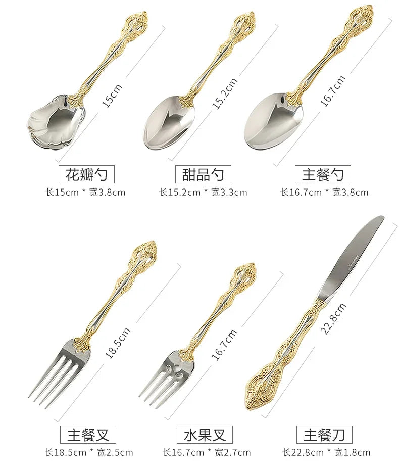 5-Piece Retro Stainless Cutlery Set
