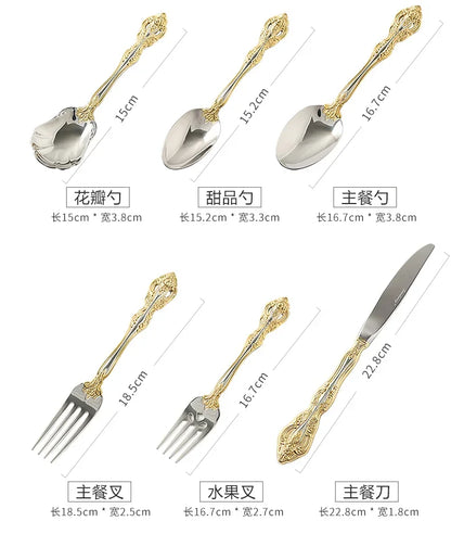 5-Piece Retro Stainless Cutlery Set