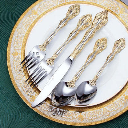 5-Piece Retro Stainless Cutlery Set