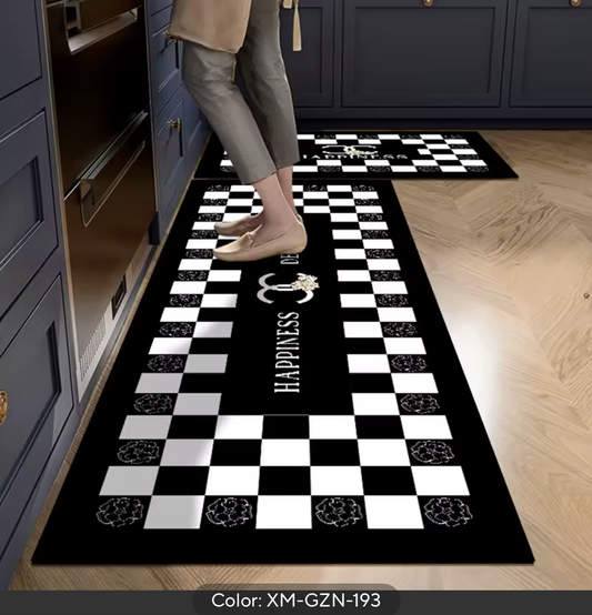 Cream Luxe Anti-Slip Kitchen Floor Mat Soft Absorbent Runner Rug (Multiple Sizes Available)