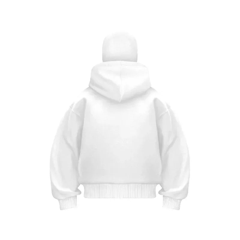 Y2K Vintage Oversized Zip-Up Hoodie – Gothic Streetwear for Men & Women