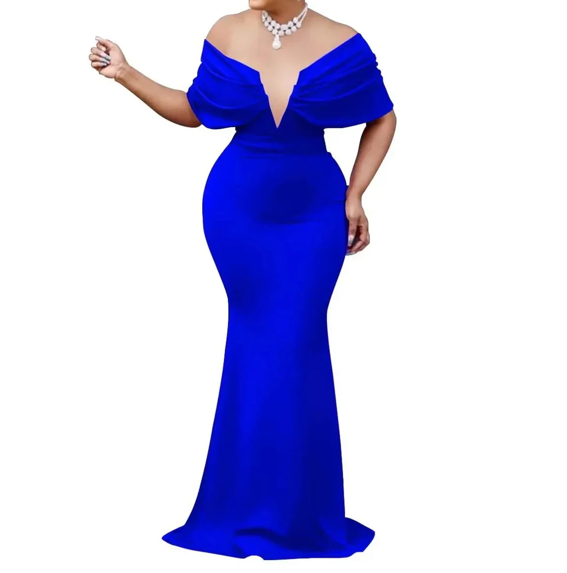 Women Sleeveless Bodycon V-neck Off The Shoulder Elegant Party Dresses