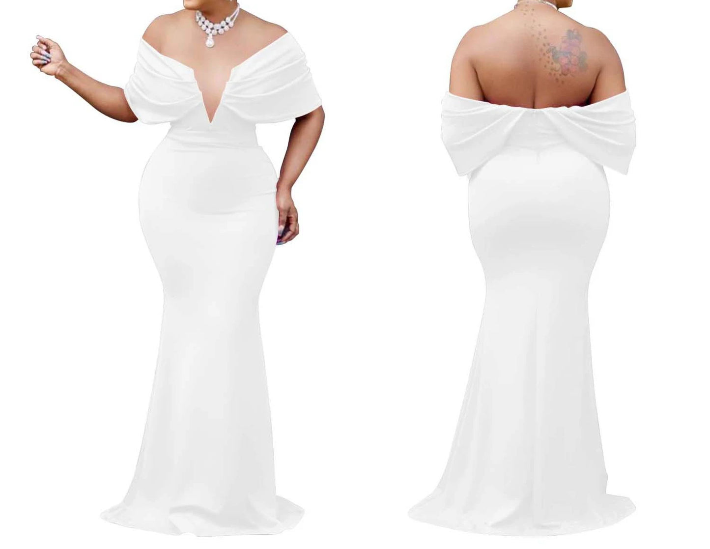 Women Sleeveless Bodycon V-neck Off The Shoulder Elegant Party Dresses