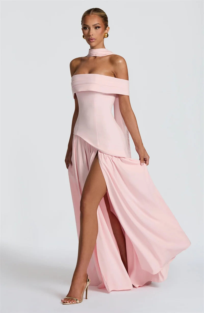 Off-Shoulder Evening Gown