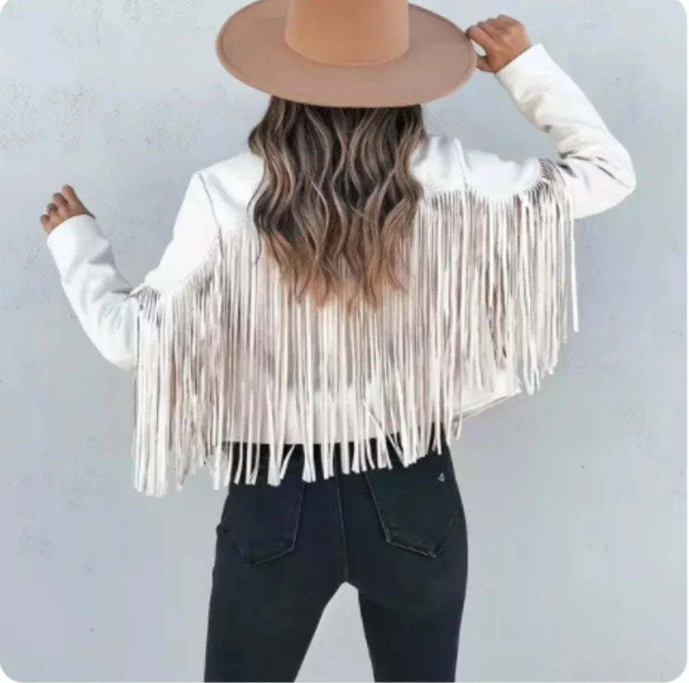 Women’s Vintage Faux Suede Tassel Jacket