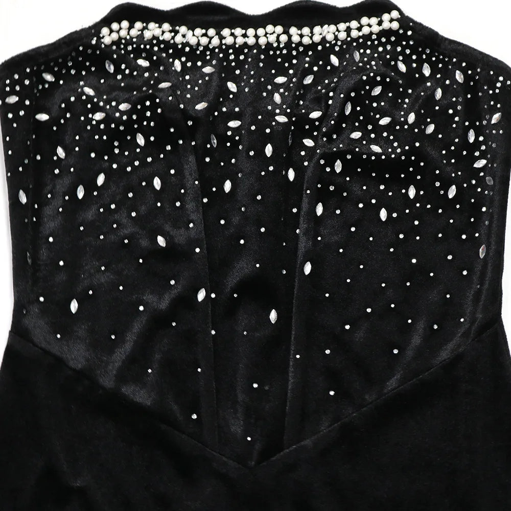 Rhinestone Split Evening Dress – Formal Gown for Wedding, Party & Pro