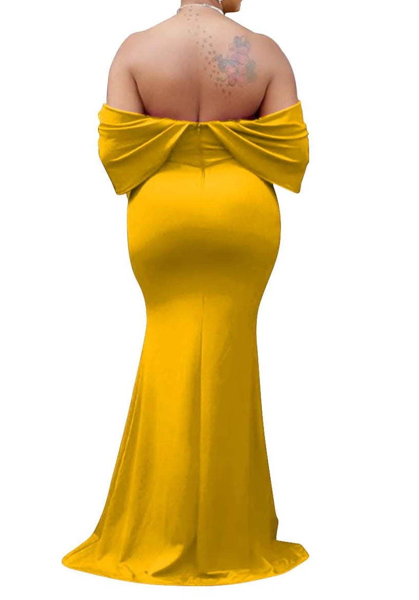 Women Sleeveless Bodycon V-neck Off The Shoulder Elegant Party Dresses