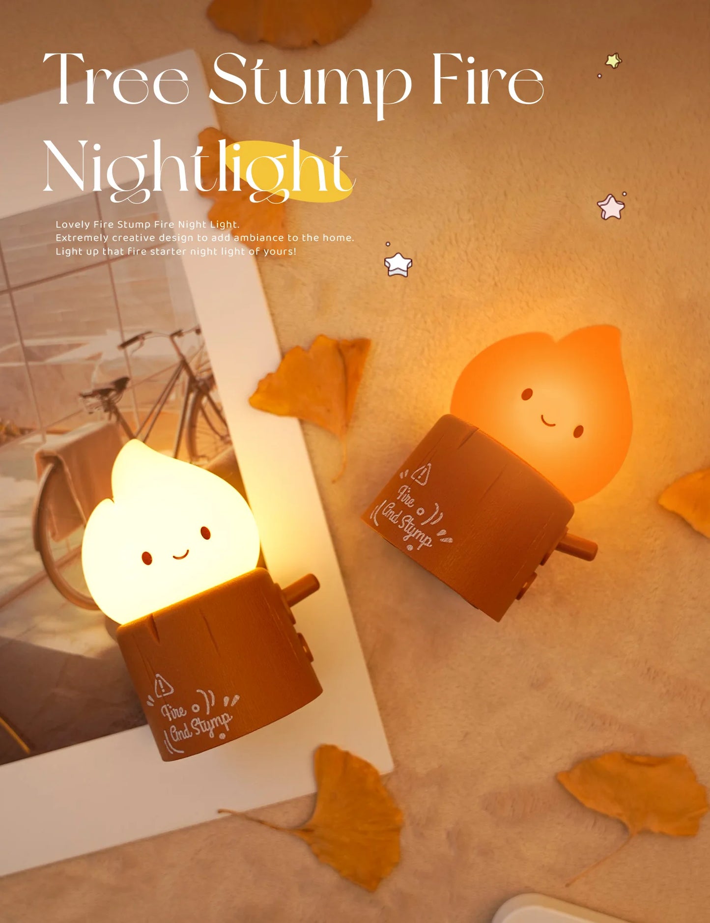 Flameless Candles Night Light Cute Sleeping Nightlights Dimmable 2 Lighting Modes Bedside Lamp For Kid Bedroom