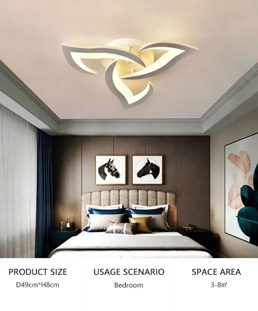 Modern LED Ceiling Light Line Design Creative Windmill For Lighting Fixtures In Living Rooms Bedrooms Study Rooms Dining Rooms