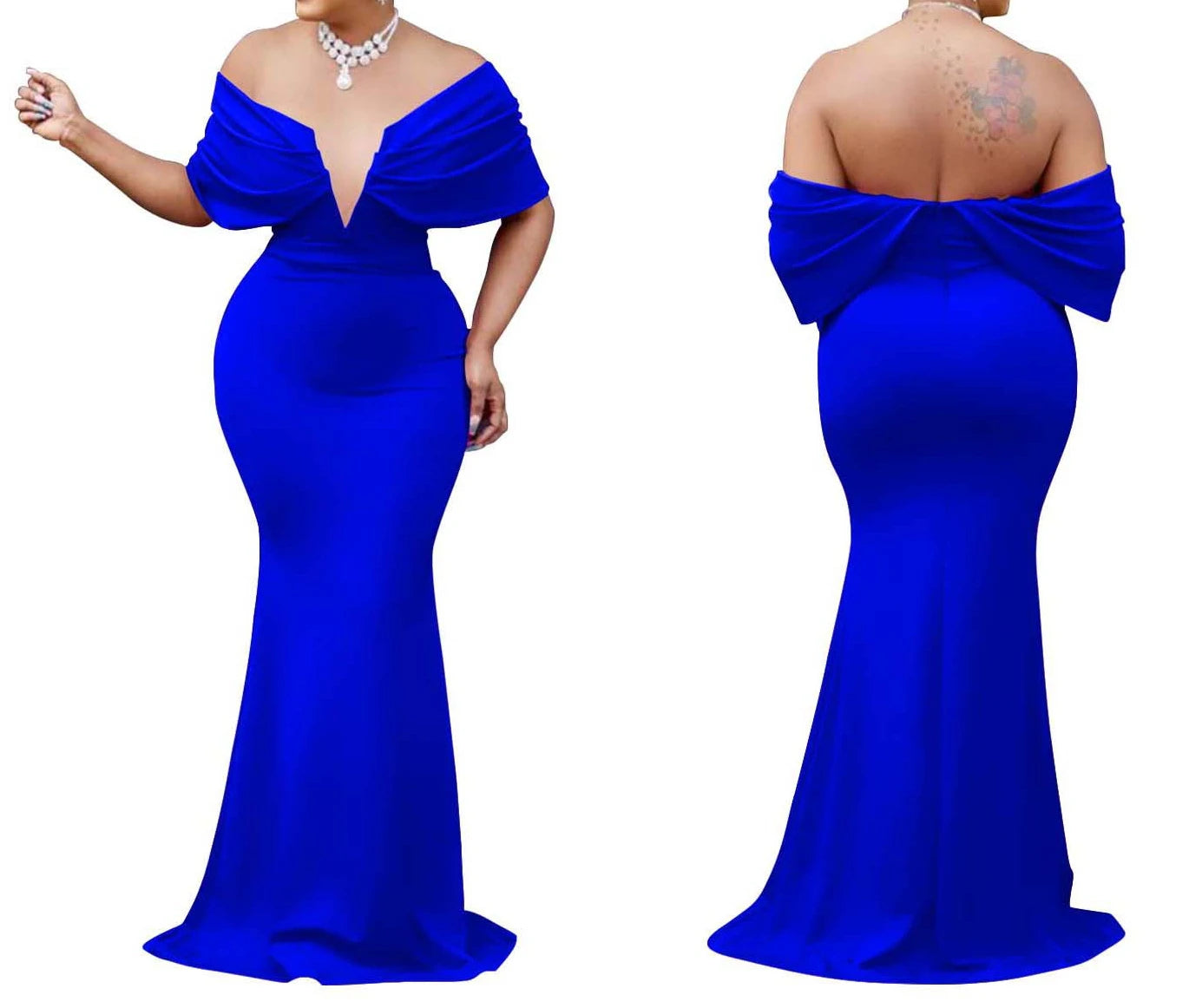 Women Sleeveless Bodycon V-neck Off The Shoulder Elegant Party Dresses