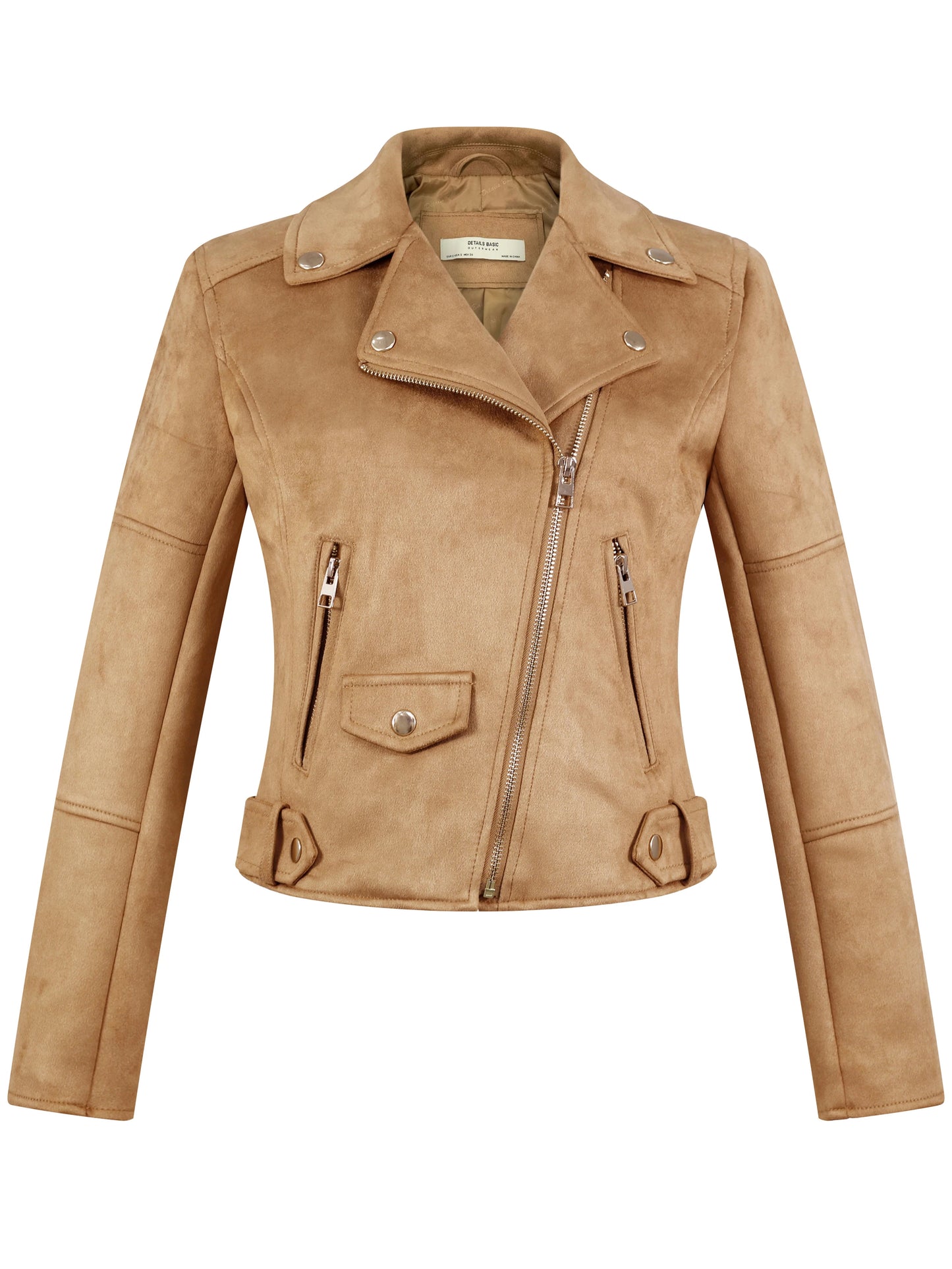 Womens Fashion Soft Faux Suede Leather Jackets