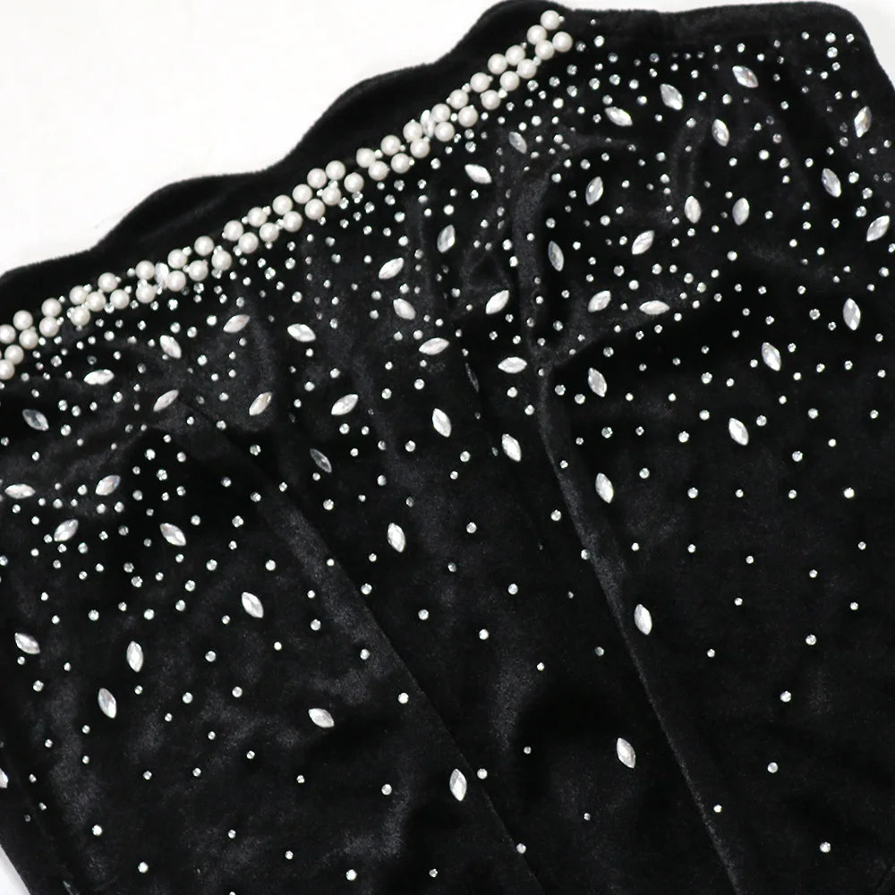 Rhinestone Split Evening Dress – Formal Gown for Wedding, Party & Pro