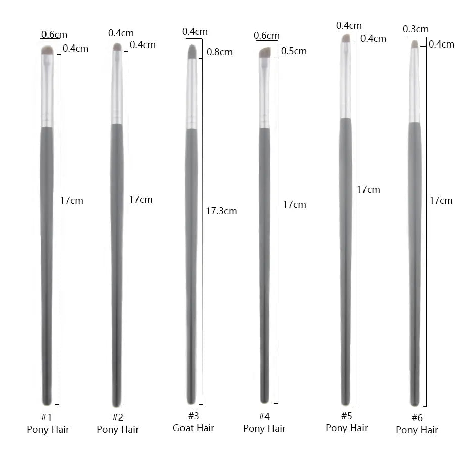 1pc Pony Hair Precision Eyeshadow Brush – Small Smudge & Smoky Eye Makeup Tool