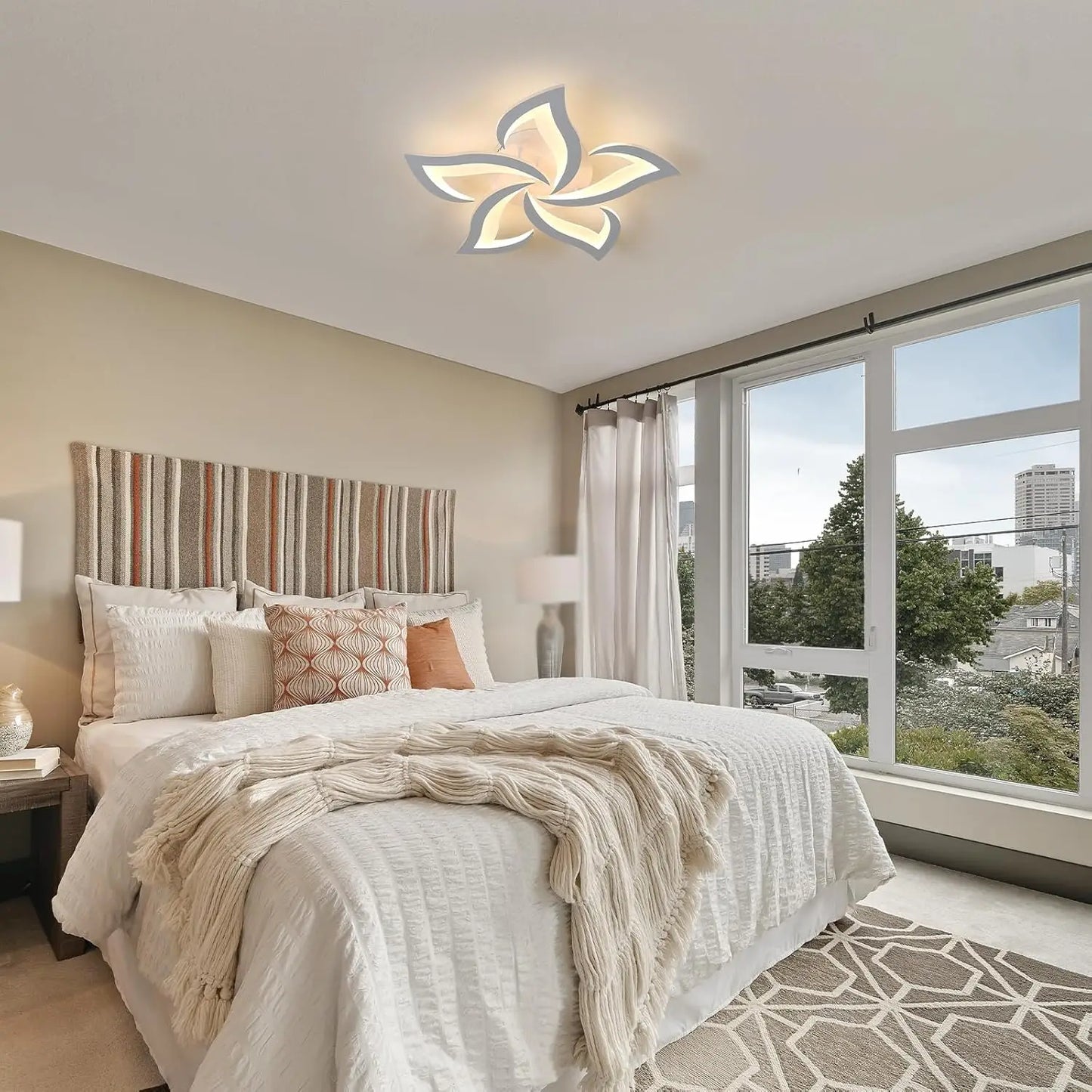 Modern LED Ceiling Light Line Design Creative Windmill For Lighting Fixtures In Living Rooms Bedrooms Study Rooms Dining Rooms
