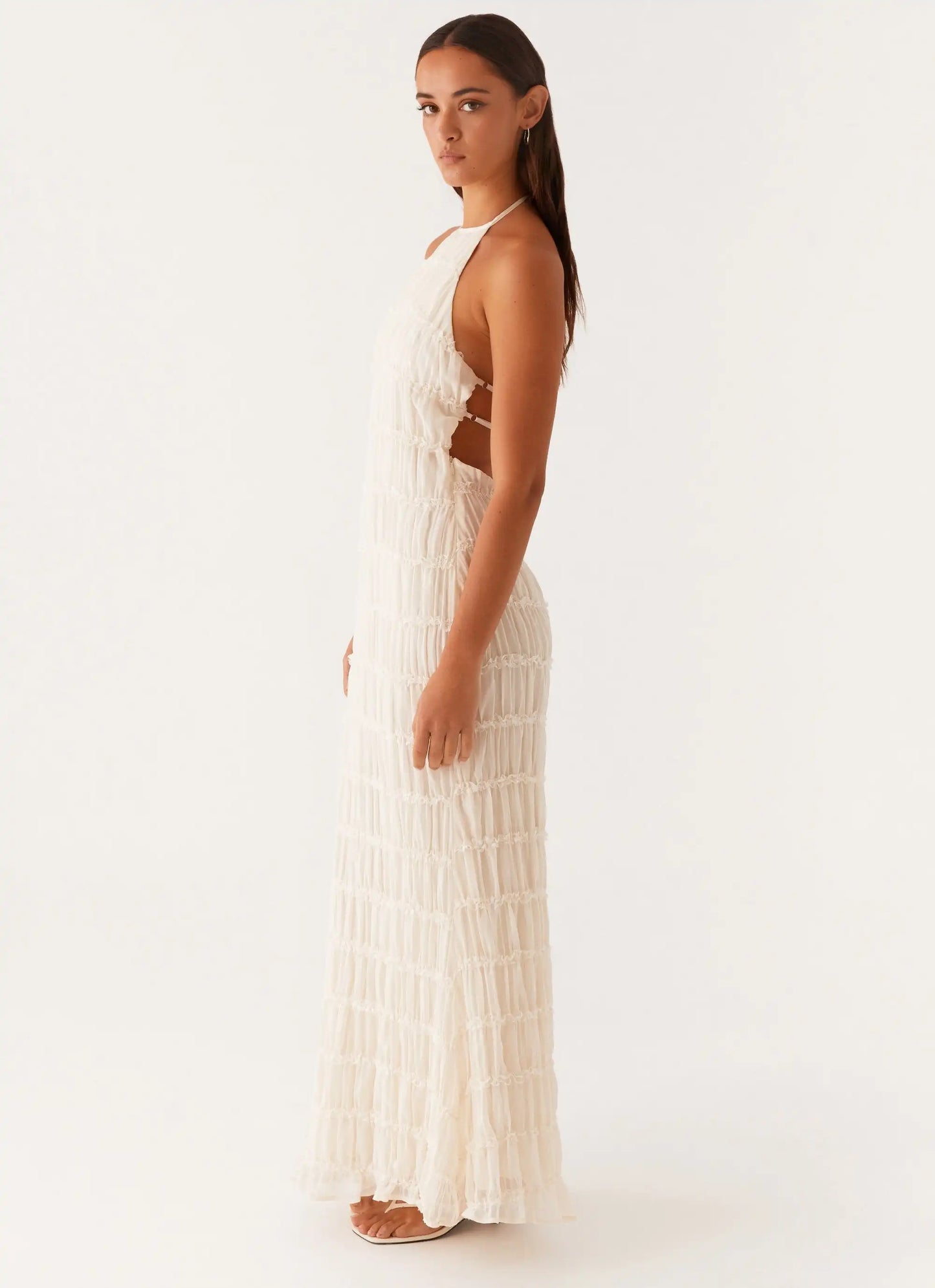Women’s Ruched Bodycon Long Dress