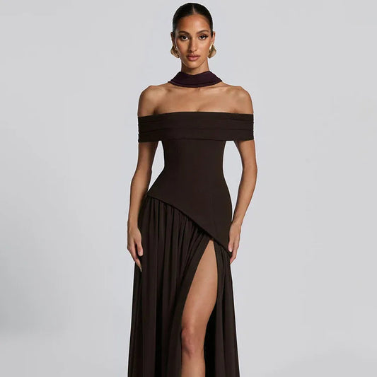 Off-Shoulder Evening Gown