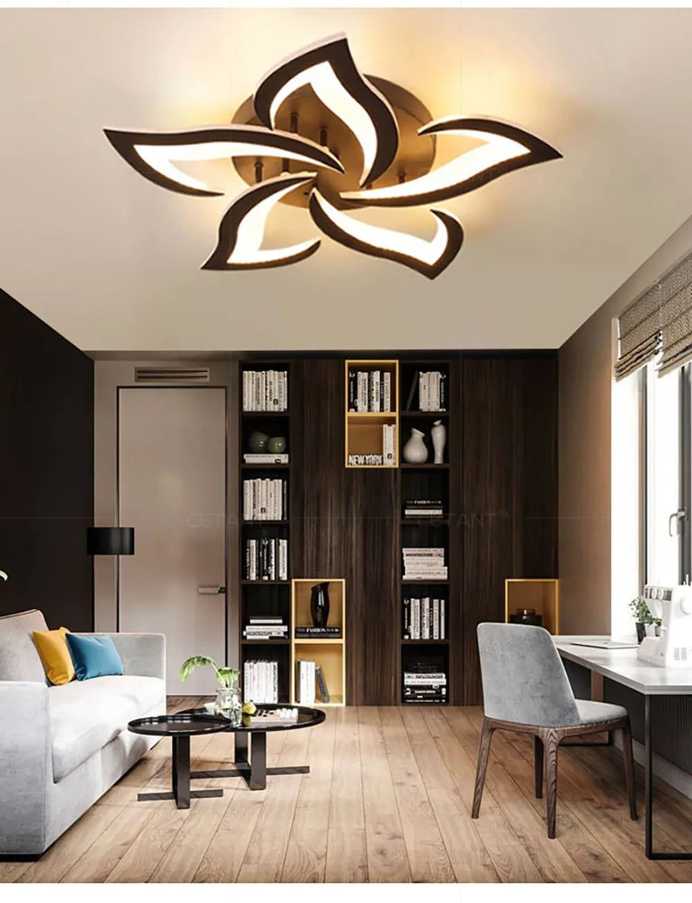 Modern LED Ceiling Light Line Design Creative Windmill For Lighting Fixtures In Living Rooms Bedrooms Study Rooms Dining Rooms