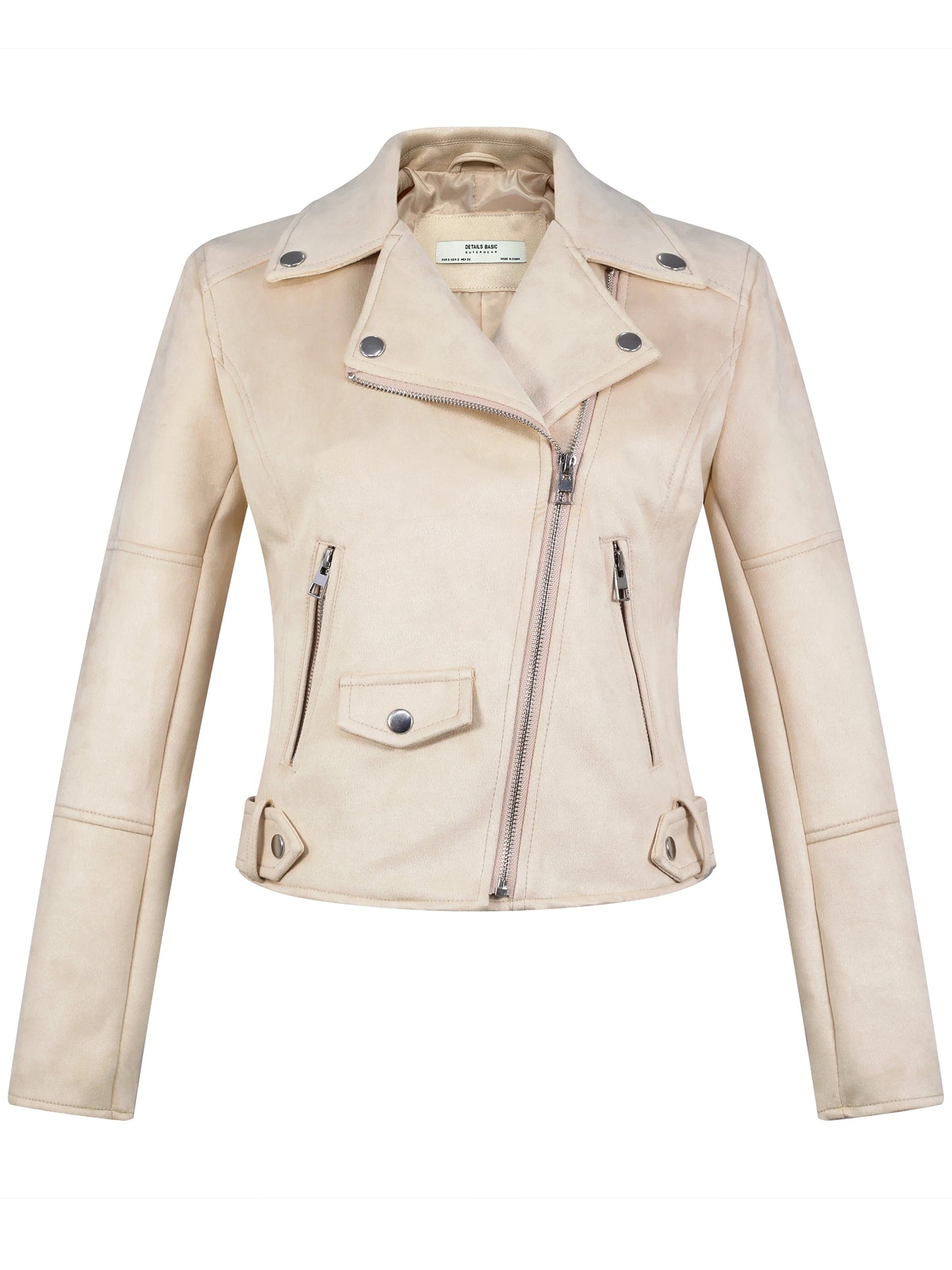 Womens Fashion Soft Faux Suede Leather Jackets 