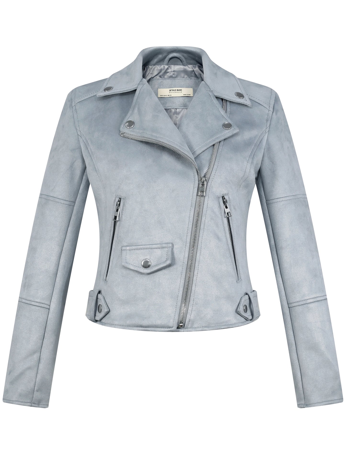 Womens Fashion Soft Faux Suede Leather Jackets 