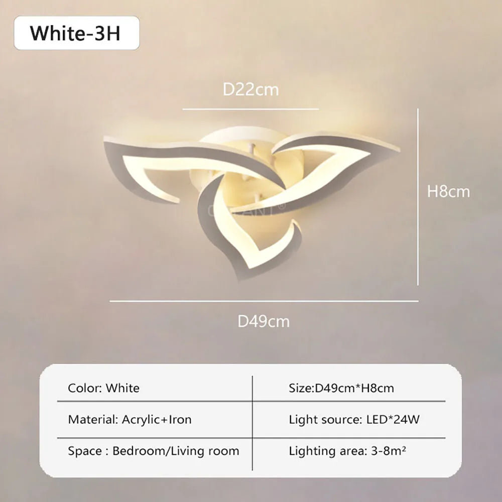 Modern LED Ceiling Light Line Design Creative Windmill For Lighting Fixtures In Living Rooms Bedrooms Study Rooms Dining Rooms