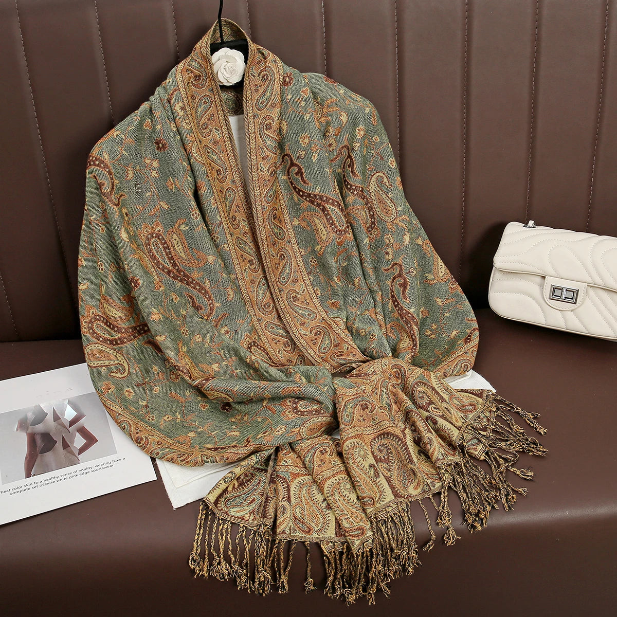 Tassel Blanket Design Thick Pashmina – New Winter Warm Shawl Wrap & Cashmere Scarf for Women 2025
