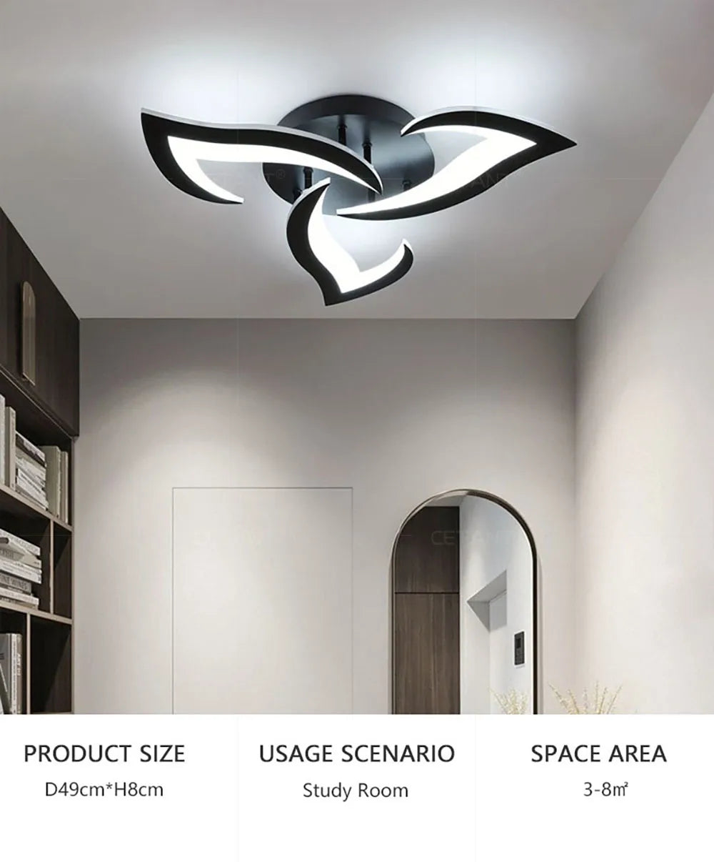 Modern LED Ceiling Light Line Design Creative Windmill For Lighting Fixtures In Living Rooms Bedrooms Study Rooms Dining Rooms