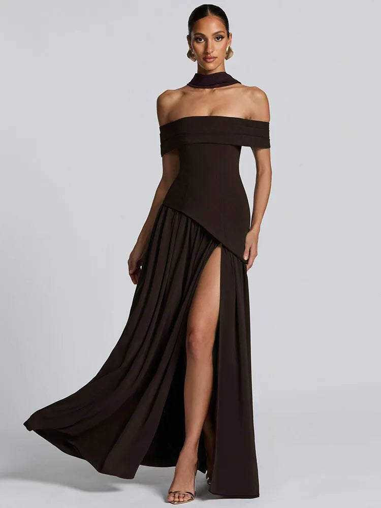 Off-Shoulder Evening Gown