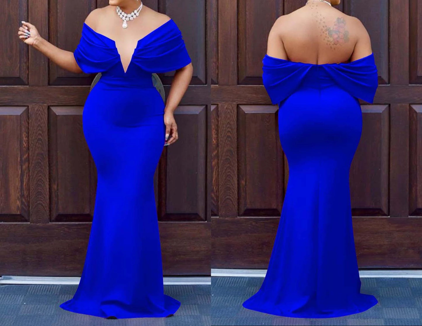 Women Sleeveless Bodycon V-neck Off The Shoulder Elegant Party Dresses