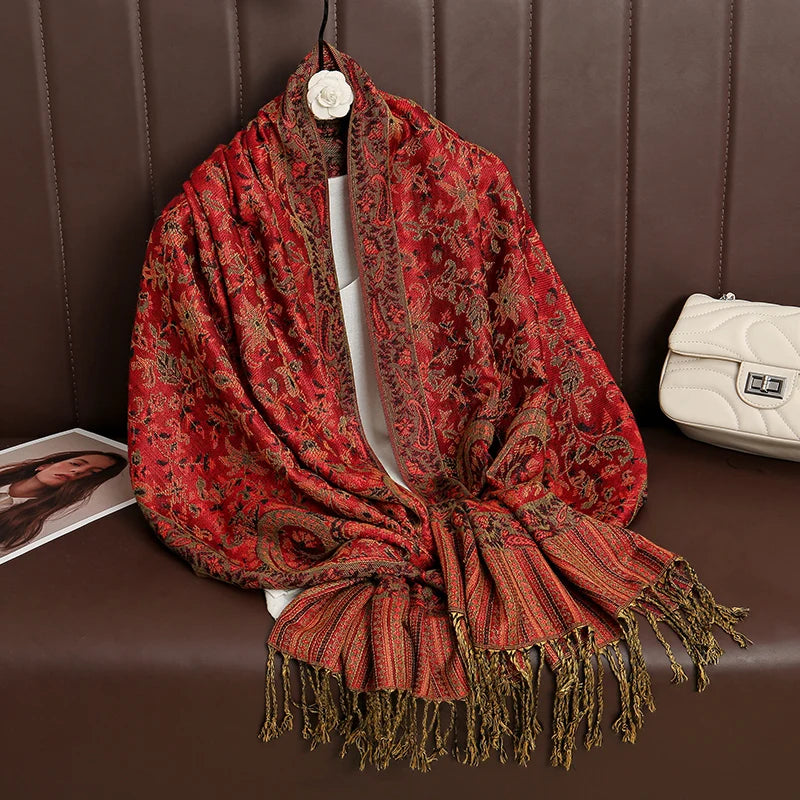 Luxury Brand Autumn Cashmere Pashmina Shawl